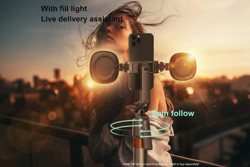 Perche à selfie PTZ intelligente avec suivi automatique